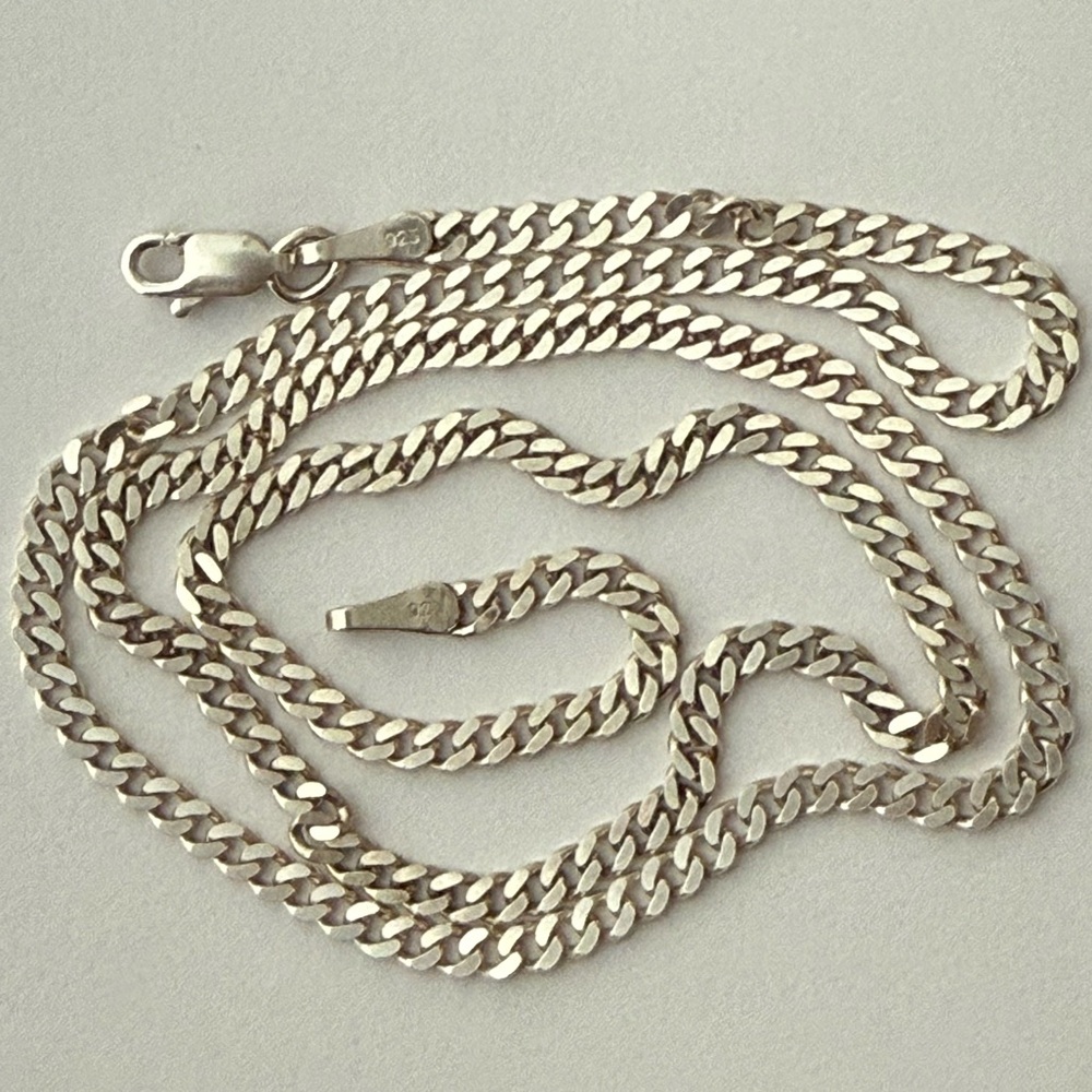 925 Silver 20” 3mm cuban necklace chain unisex